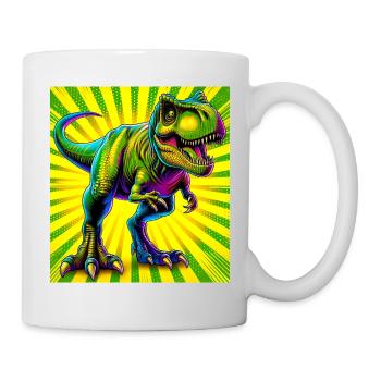 Dinosaurier - Tasse - Weiß - Rechts