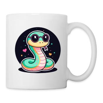 Pastell-Schlangen-Gläser - Tasse - Weiß - Rechts
