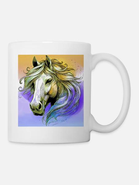 Pferd - Tasse - Weiß