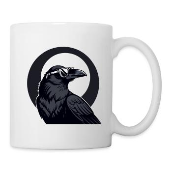 Urban crow in sunglasses - Mug - white - Right