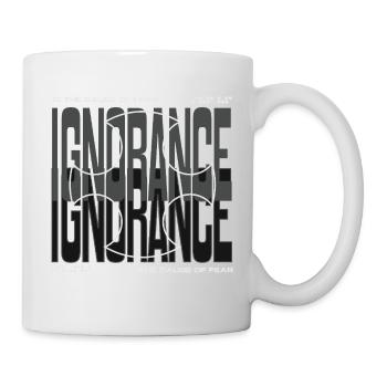 Courage gegen Angst Kreuz-Design - Tasse - Weiß - Rechts