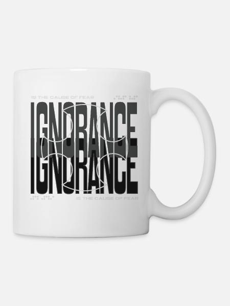 Courage Against Fear Cross Design - Mug - white