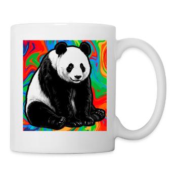 Panda - Tasse - Weiß - Rechts