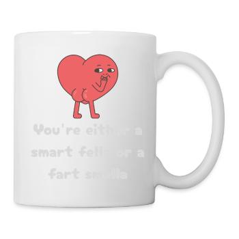 Smart Fella or Fart Smella Heart - Mug - white - Right