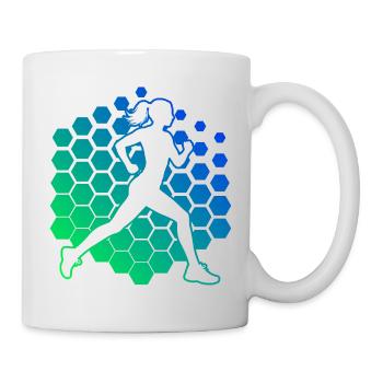 Geschenkidee für eine Running mit Running - Tasse - Weiß - Rechts