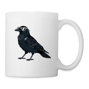 Corbeau chic lunettes blanches - Mug blanc - blanc - Droite