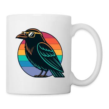 Retro Rainbow Raven - Mug - white - Right
