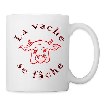 La Vache Se Fâche Rouge - Mug blanc - blanc - Droite
