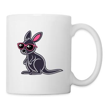 Dark Kangaroo Pink Glasses - Mug - white - Right