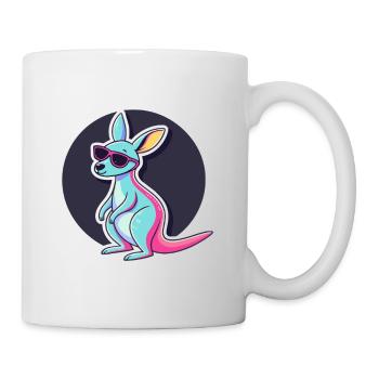 Pastell-Känguru-Hipster-Brille - Tasse - Weiß - Rechts