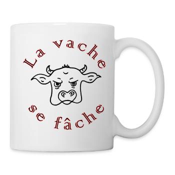 La Vache Se Fâche Noir - Mug blanc - blanc - Droite