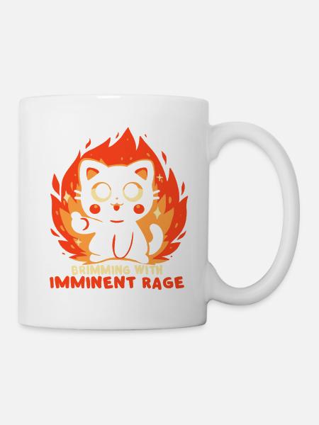 Voller unmittelbarer Wut - Tasse - Weiß