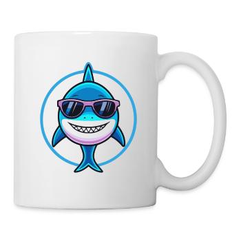 Stylish Shark Sonnenbrille - Tasse - Weiß - Rechts