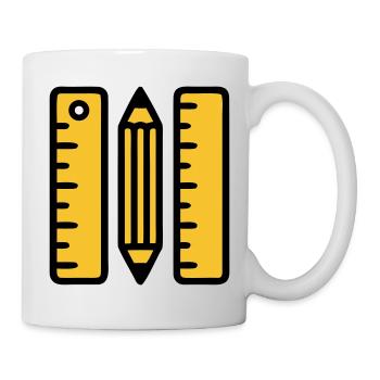 Pen Rulers Drawing Architecture - Mug - white - Right