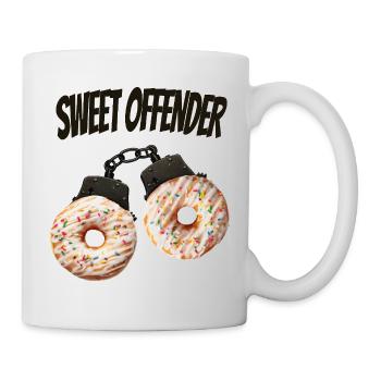 Sweet Open Donut Drôle de T-shirt - Mug blanc - blanc - Droite