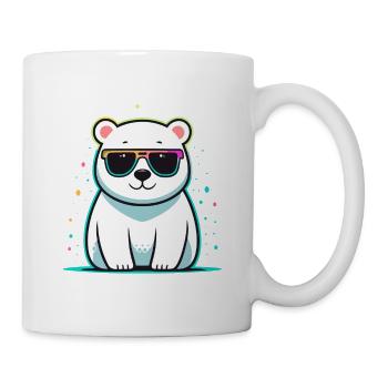 Polar Bear Shiny Glasses - Mug - white - Right