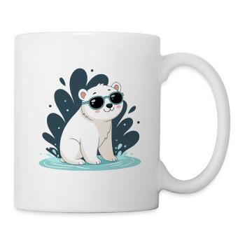 Ours polaire lunettes soleil - Mug blanc - blanc - Droite