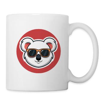 Koala Cool - Red Badge and Sunglasses - Mug - white - Right