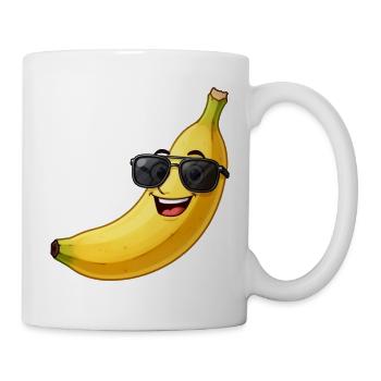Banane avec lunettes de soleil cadeau des vacances d’été - Mug blanc - blanc - Droite