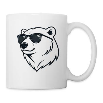 Eisbär Dunkle Brille - Tasse - Weiß - Rechts