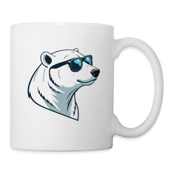 Polar bear in glasses - Mug - white - Right
