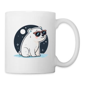 Rote Eisbär-Kosmische Brille - Tasse - Weiß - Rechts