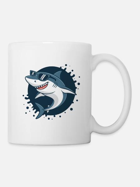 Shark Stylish Sonnenbrille - Tasse - Weiß