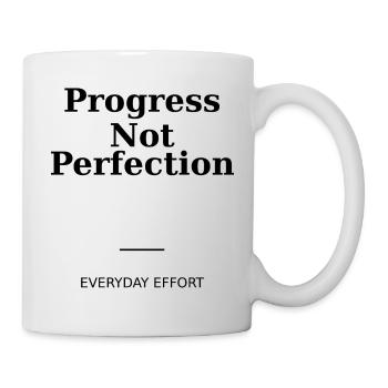 progress not perfection - Mug - white - Right