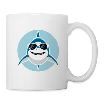 Cool Shark in Sunglasses - Mug - white - Right