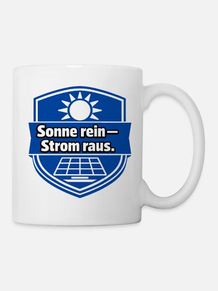 Solarmodul Solarenergie Solarstrom - Tasse - Weiß