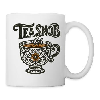 Tea Snob Ornate Cup - Mug - white - Right
