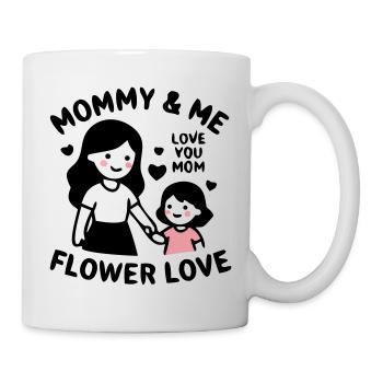 Maman et moi Partenaire Regarde Maman Fille - Mug blanc - blanc - Droite