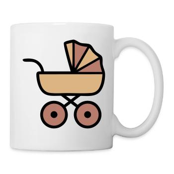 Stroller Baby Boho Icon - Mug - white - Right