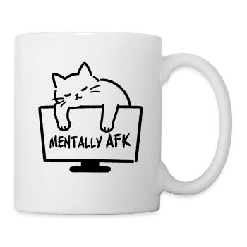 Chat mentally AFK - Mug blanc - blanc - Droite