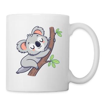 Traumhafter Koala auf einem Ast - Tasse - Weiß - Rechts