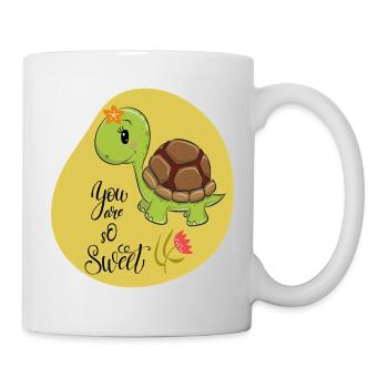 Süße Schildkröte - Tasse - Weiß - Rechts