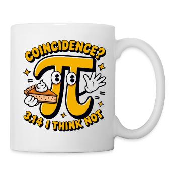 Pi Day Coincidence 3.14 Mathe Kuchen Design - Tasse - Weiß - Rechts