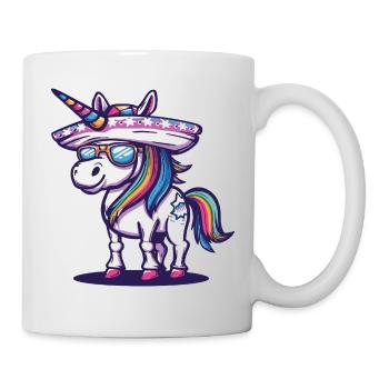 Unicorn Funny Sombrero - Mug - white - Right
