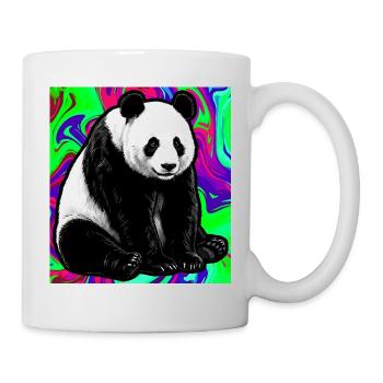 Panda - Tasse - Weiß - Rechts