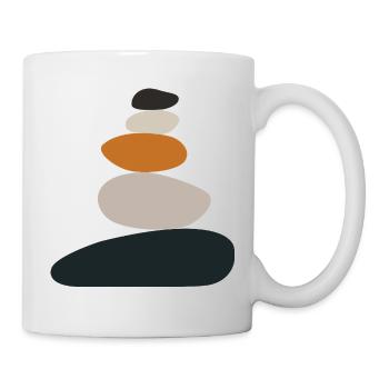 Balance Zen de la Pile de Pierre - Mug blanc - blanc - Droite