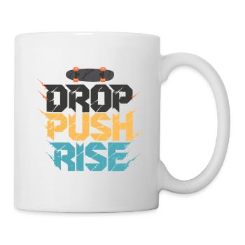 Drop Push Rise Skateboard Art - Mug - white - Right