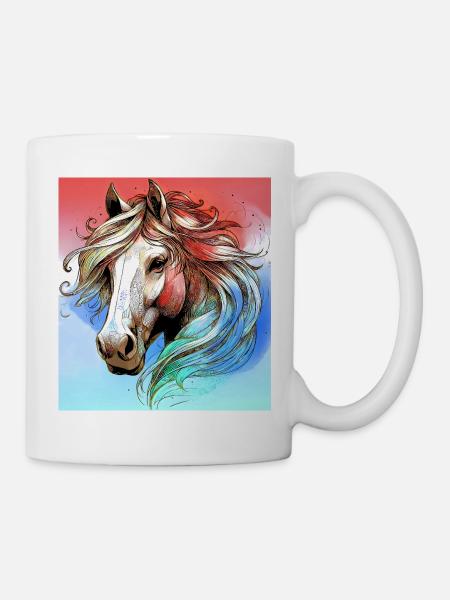 Pferd - Tasse - Weiß