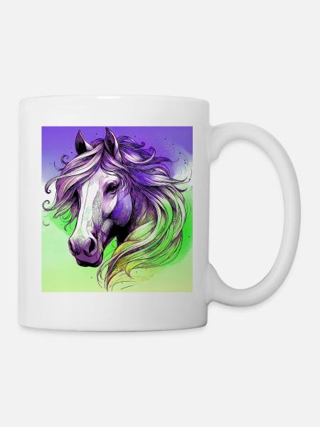 Pferd - Tasse - Weiß