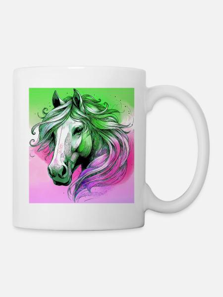 Pferd - Tasse - Weiß