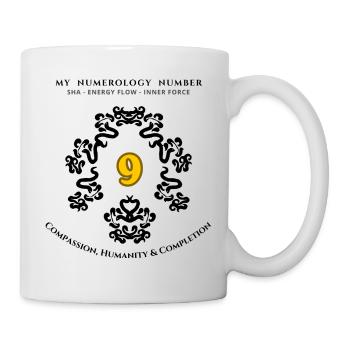 Numéro 9 Symbole de la compassion et de l’humanité - Mug blanc - blanc - Droite