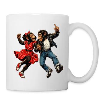 Dancing Monkeys Rockabilly 50s Rock'n'Roll Style - Mug - white - Right