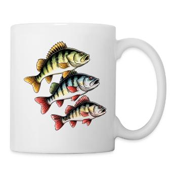 Barsch Angeln - Tasse - Weiß - Rechts