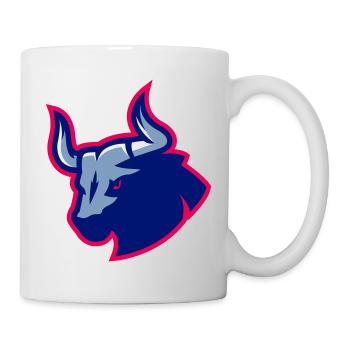 Taurus Blue Neon Outline - Mug - white - Right