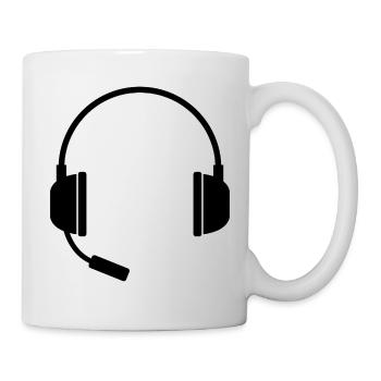 Headset mit Mikrofon - Tasse - Weiß - Rechts