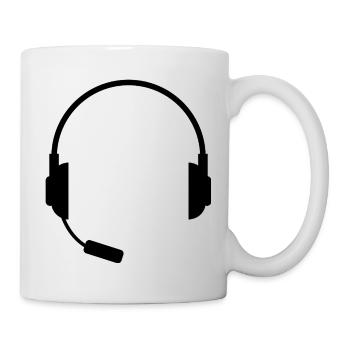 Headset mit Mikrofon - Tasse - Weiß - Rechts